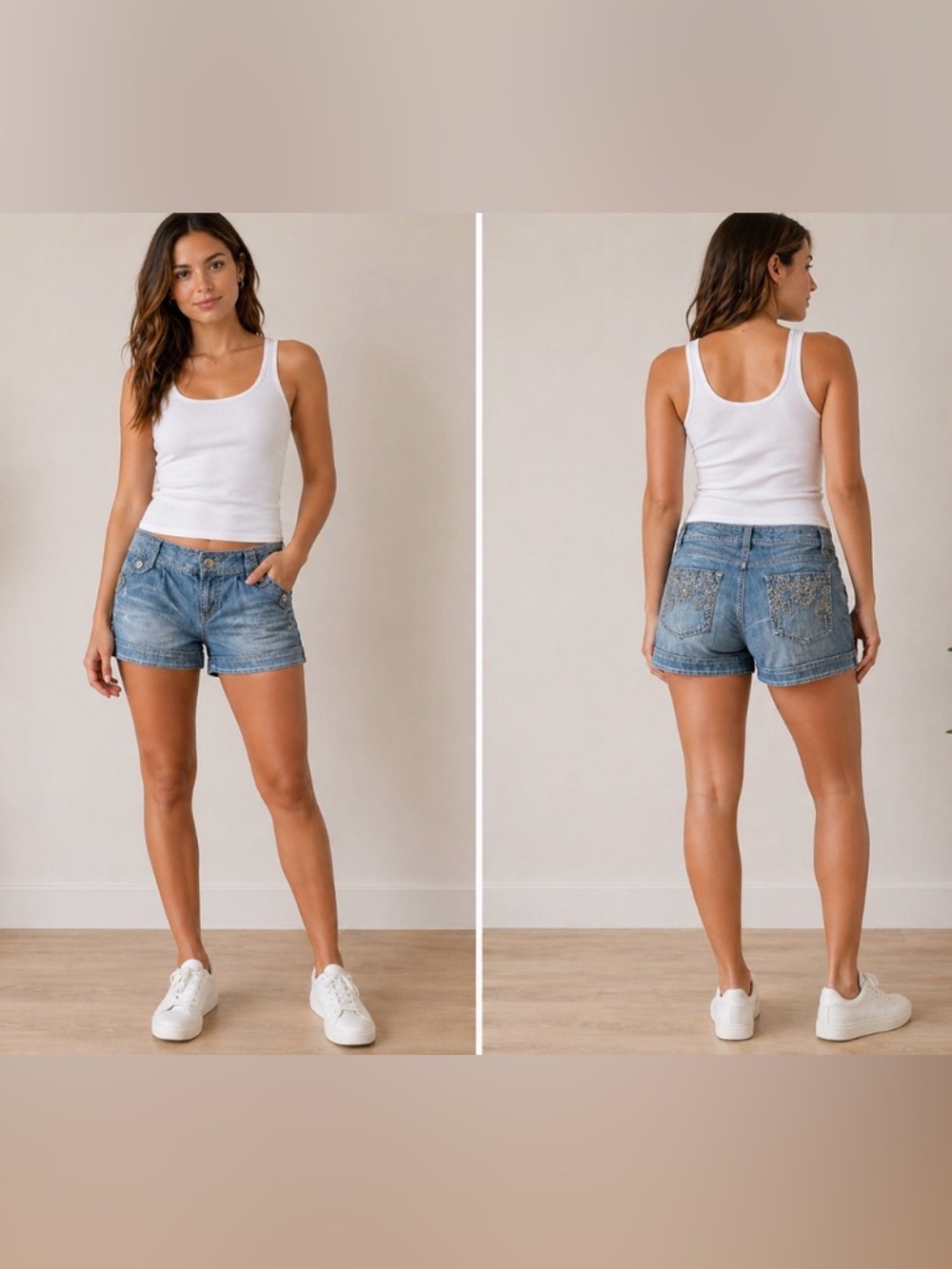 Armani Exchange Light Blue Denim Women's Shorts